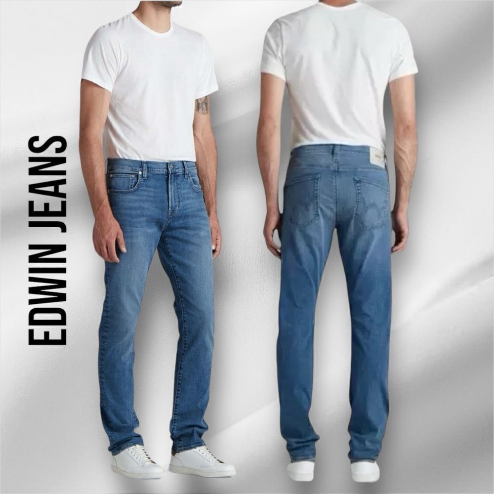 EDWIN Men’s Maddox Slim Fit Jeans in the Size 31X32”  in Ambition Blue Color